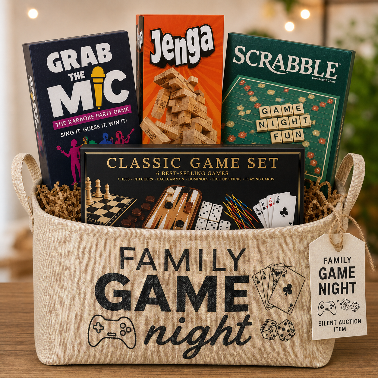 INVEST Auction Graphic - Family Game Night Basket - REMOVE TAG